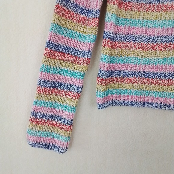 Philosophy Cotton Blend Knit Sweater Size Small w/ Multicolored Stripes - Picture 6 of 11